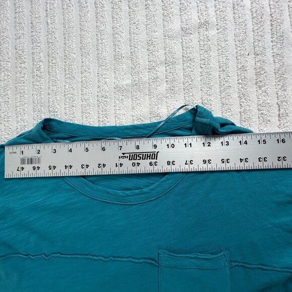 Soft Surroundings Womens Boat Neck 3/4 Sleeve Tunic Top Small Green/Grayish - Picture 5 of 7